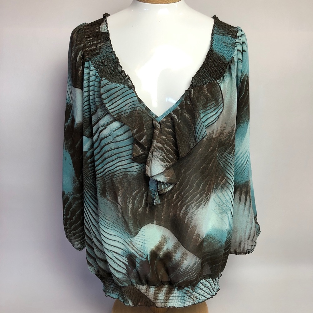 Miss Tina off the shoulder sheer dress top.